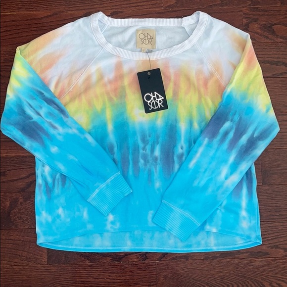 NWT Chaser Tie-dyed Cropped Sweatshirt* - Picture 5 of 5